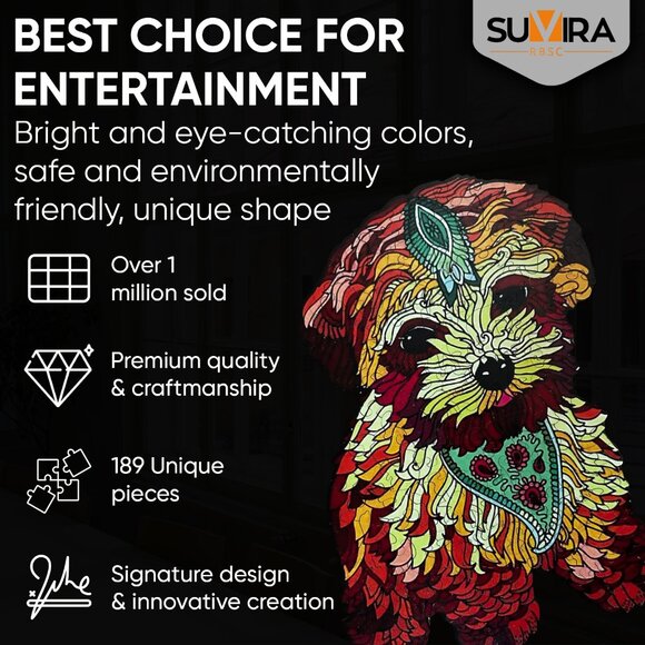 Animal Wooden Puzzle - Engaging, Educational and Eco-Friendly PUPY - Picture 4 of 9